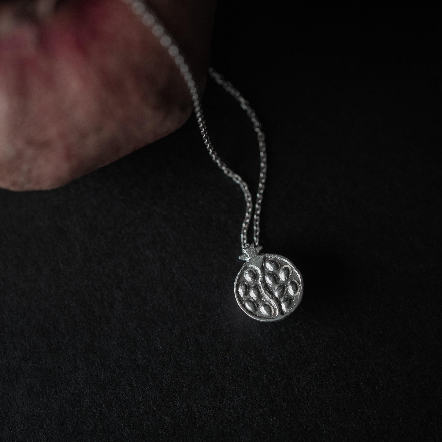 Pomegranate Pendant made from Silver inspired by Hades & Persephone Mythos