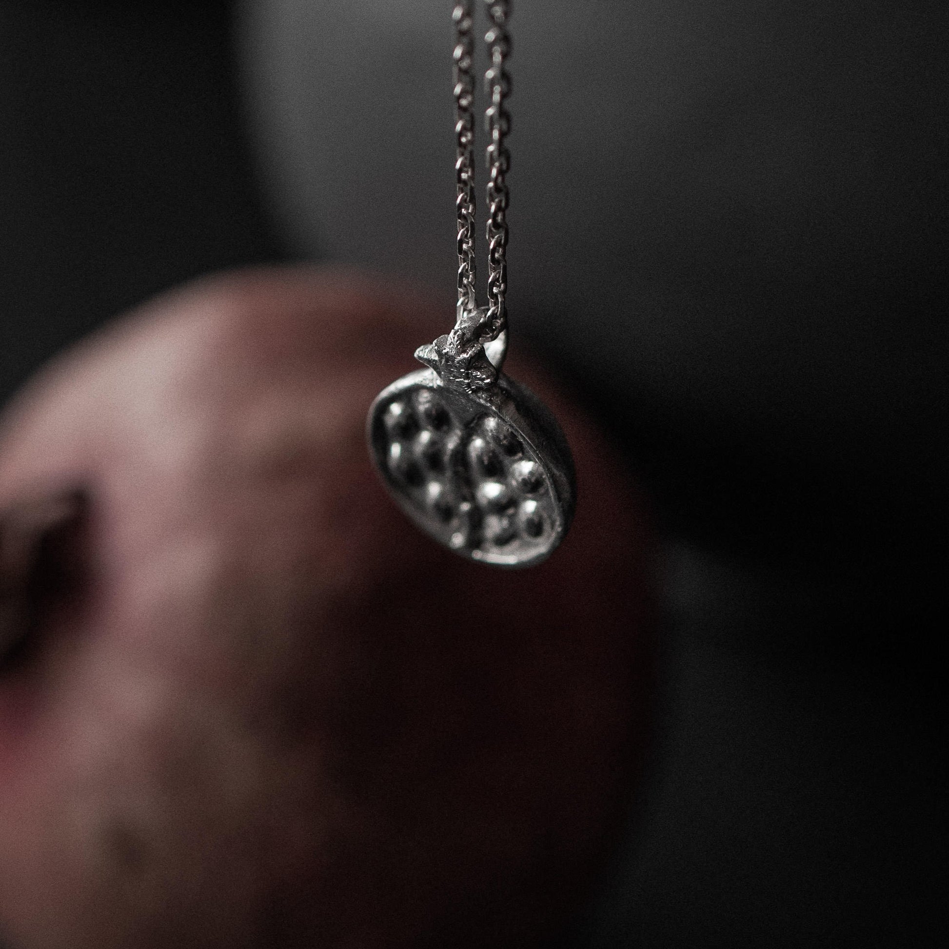 Pomegranate Pendant made from Silver inspired by Hades & Persephone Mythos