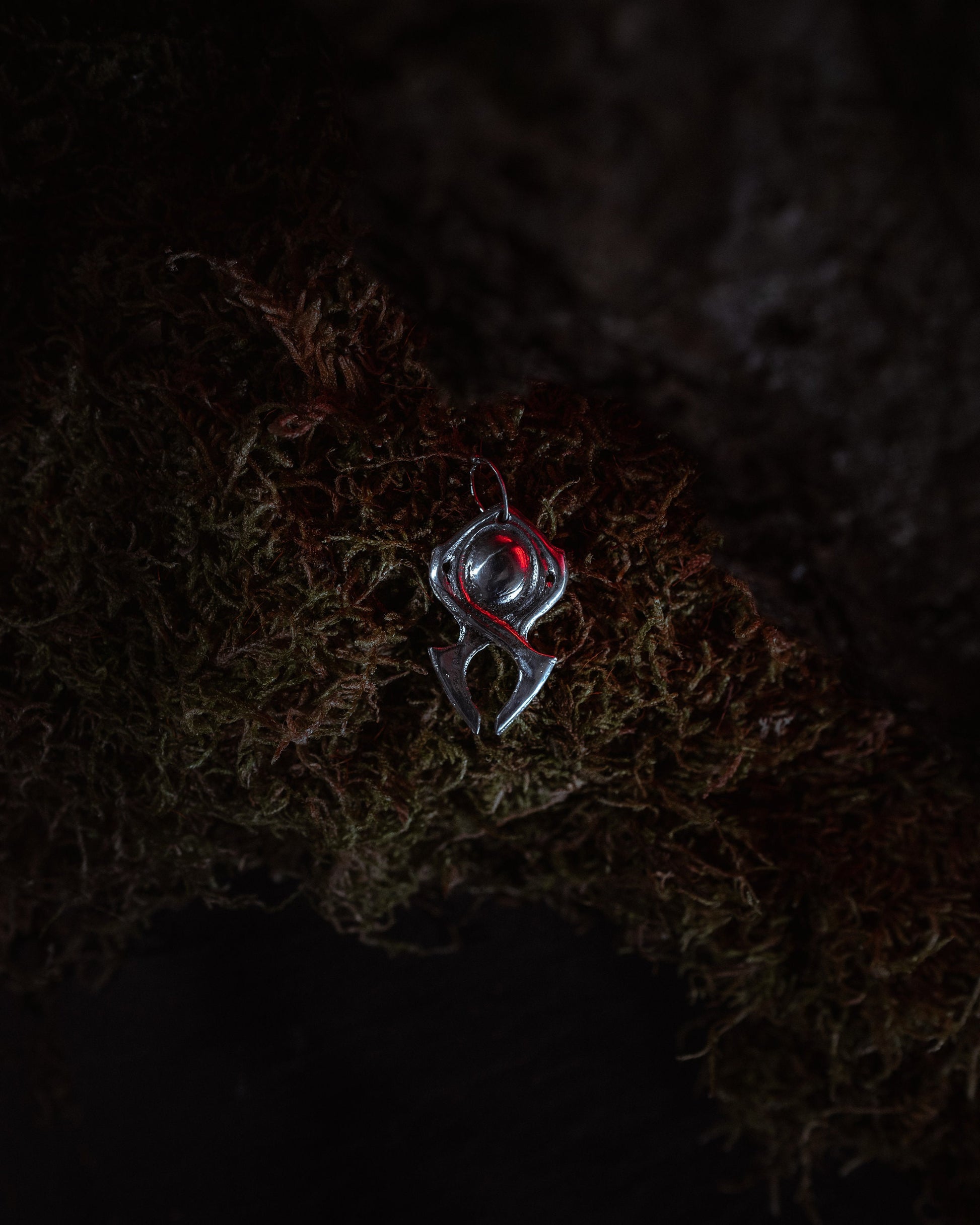 Silver necklace pendant inspired by the Horadrim from the Diablo games
