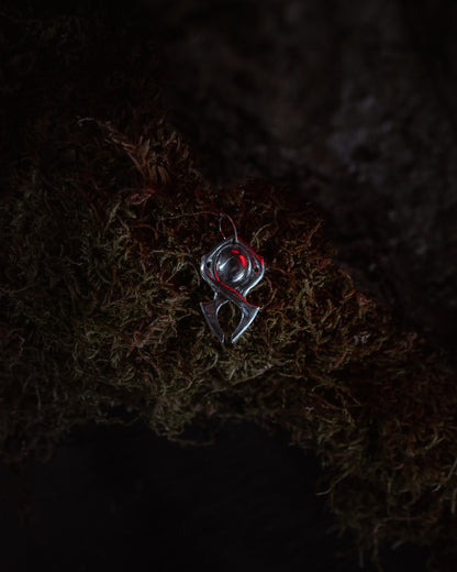 Silver necklace pendant inspired by the Horadrim from the Diablo games