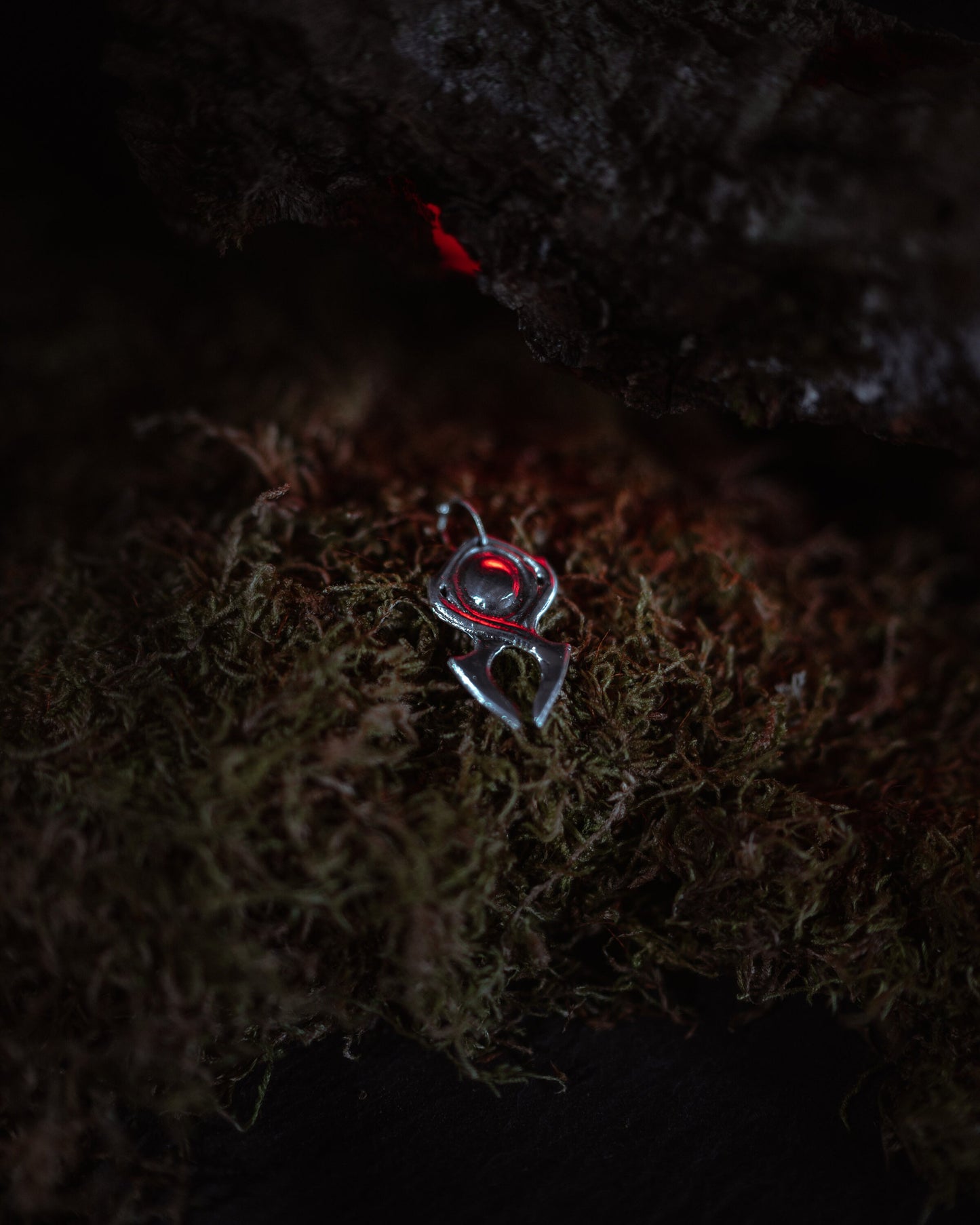 Silver necklace pendant inspired by the Horadrim from the Diablo games