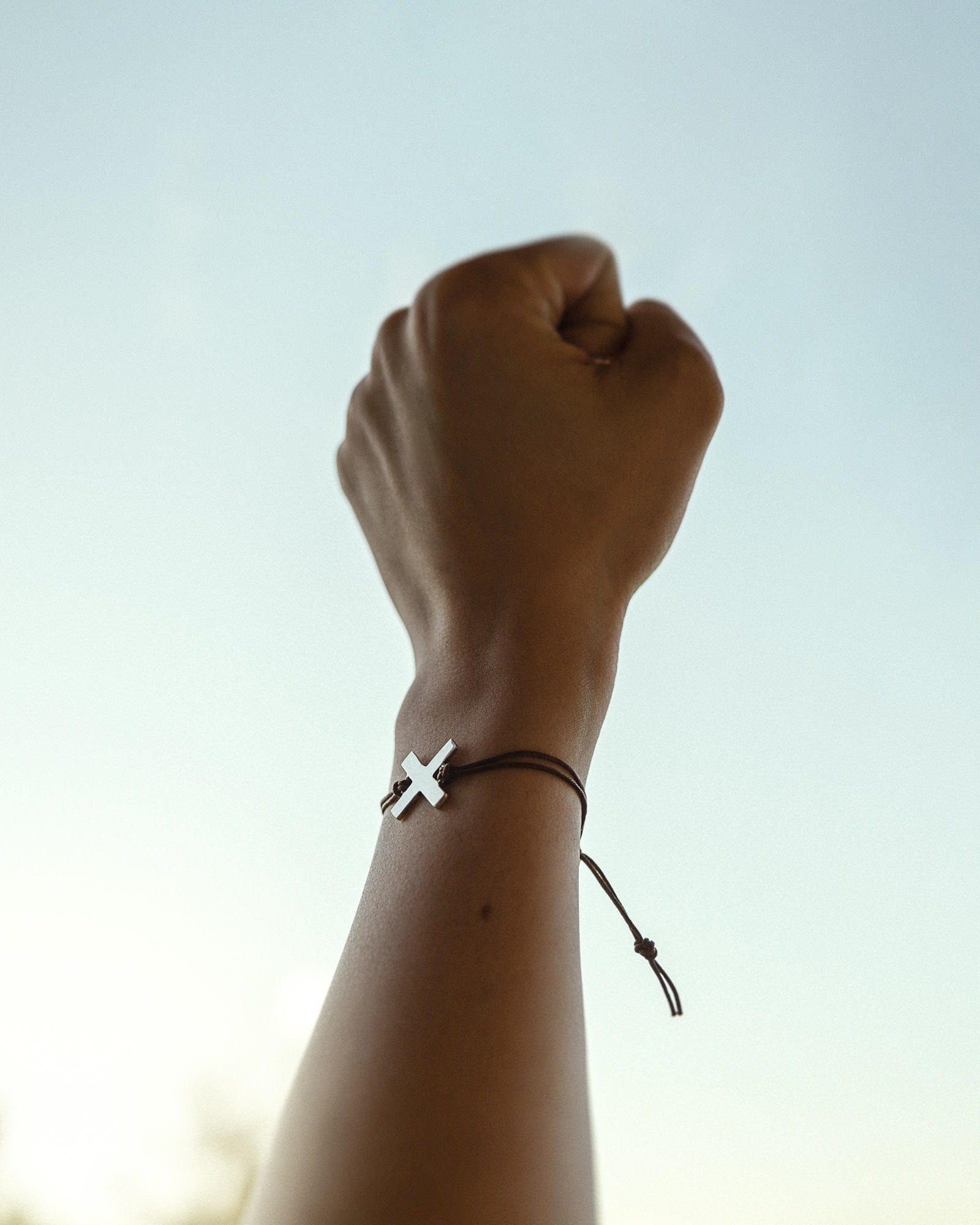 Silver One Piece inspired X friendship bracelet