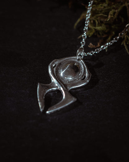 Silver necklace pendant inspired by the Horadrim from the Diablo games