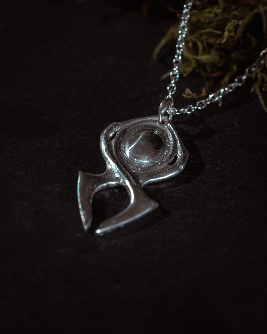 Silver necklace pendant inspired by the Horadrim from the Diablo games