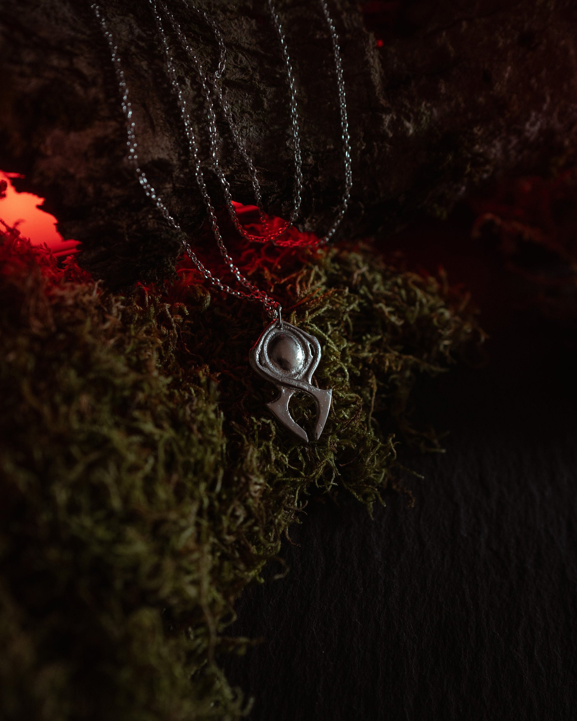 Silver necklace pendant inspired by the Horadrim from the Diablo games