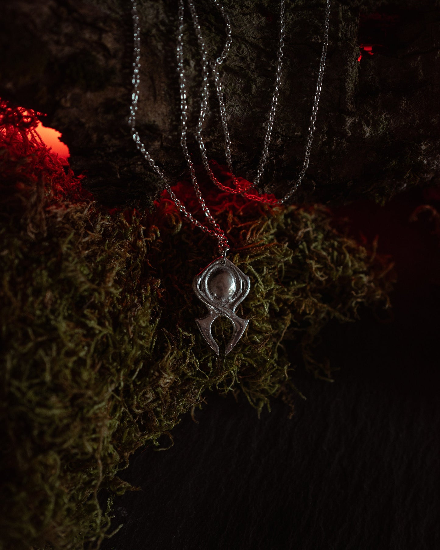 Silver necklace pendant inspired by the Horadrim from the Diablo games