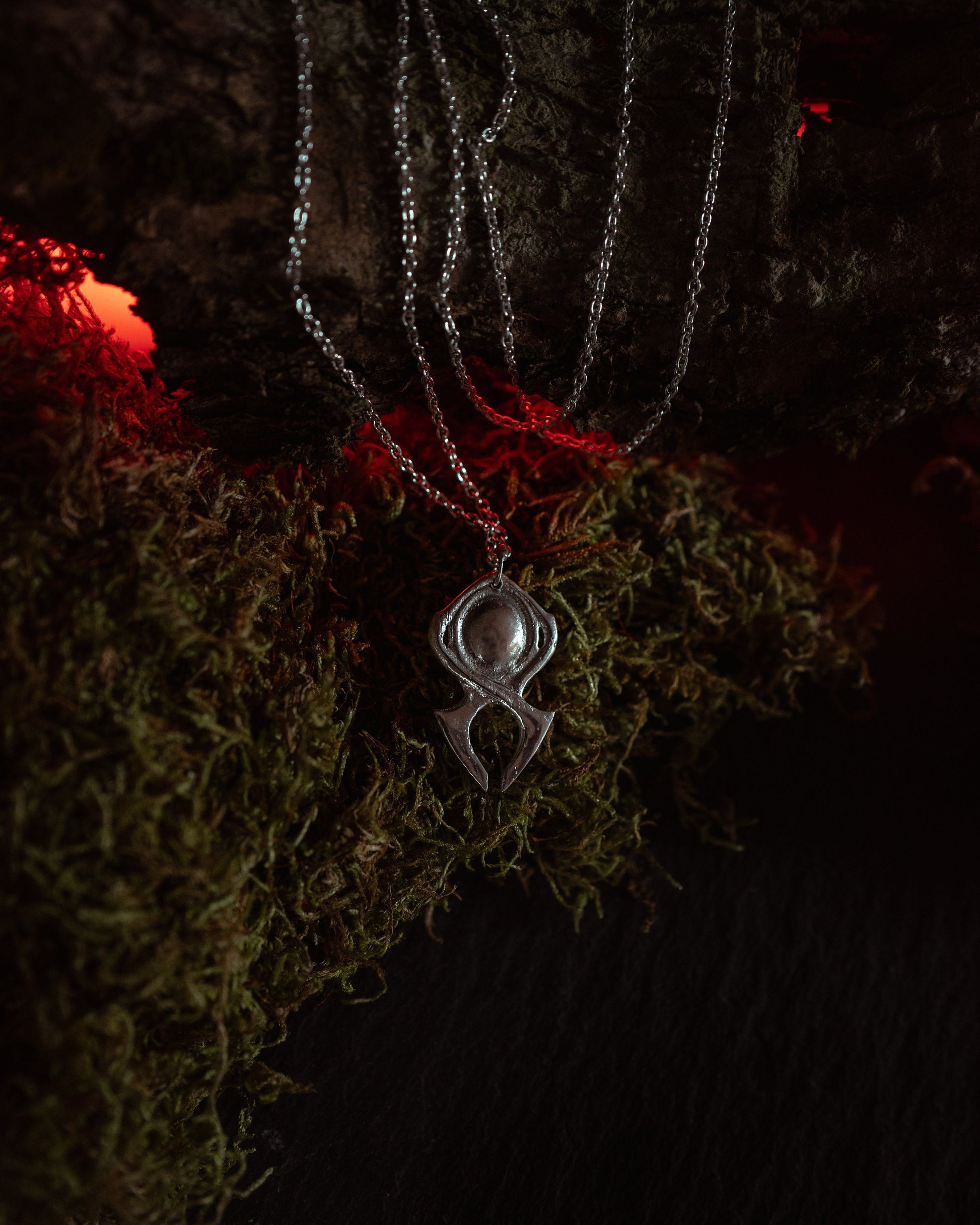 Silver necklace pendant inspired by the Horadrim from the Diablo games