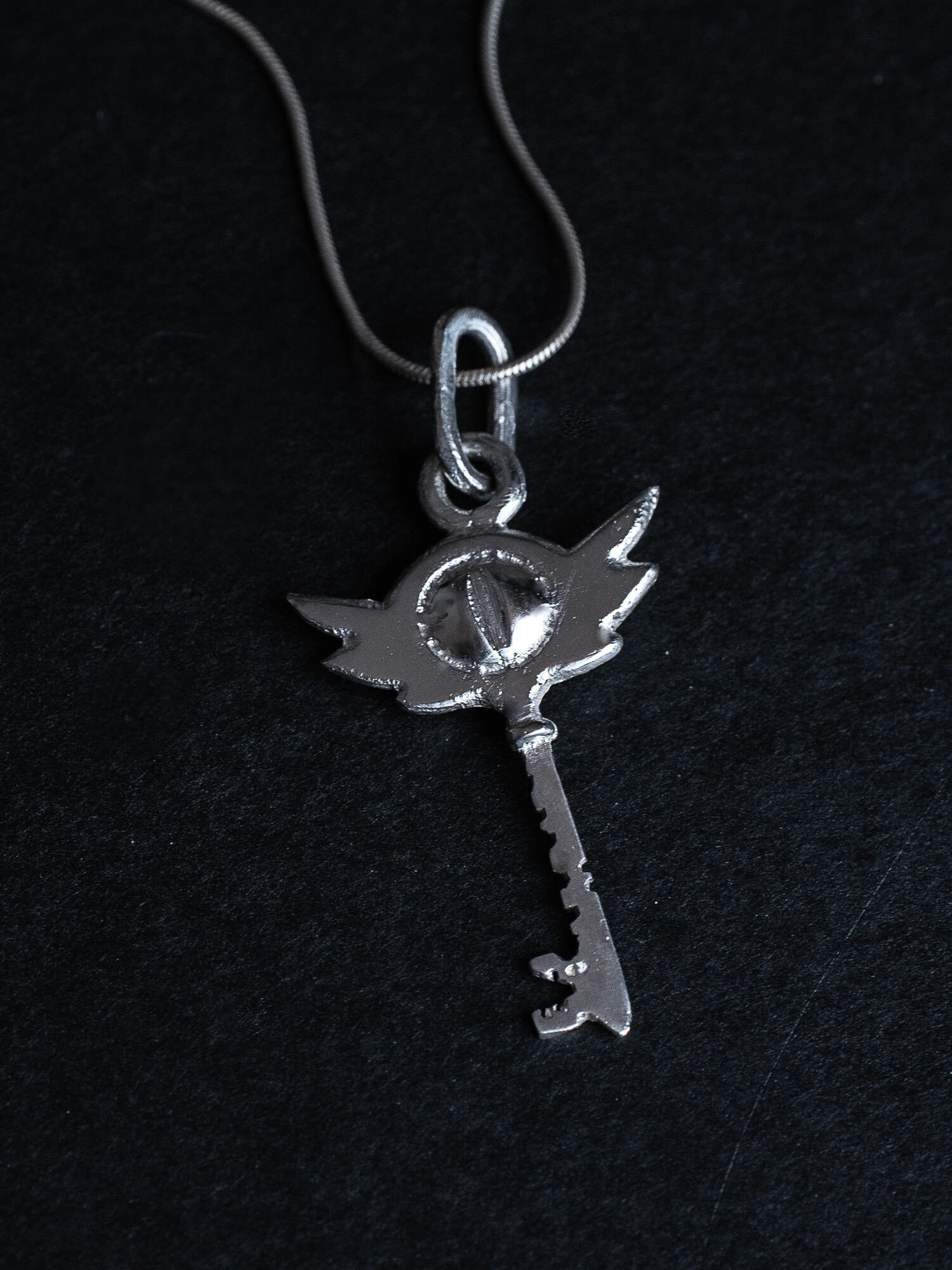 Hazbin Hotel room key made from solid silver as a necklace pendant