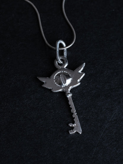 Hazbin Hotel room key made from solid silver as a necklace pendant