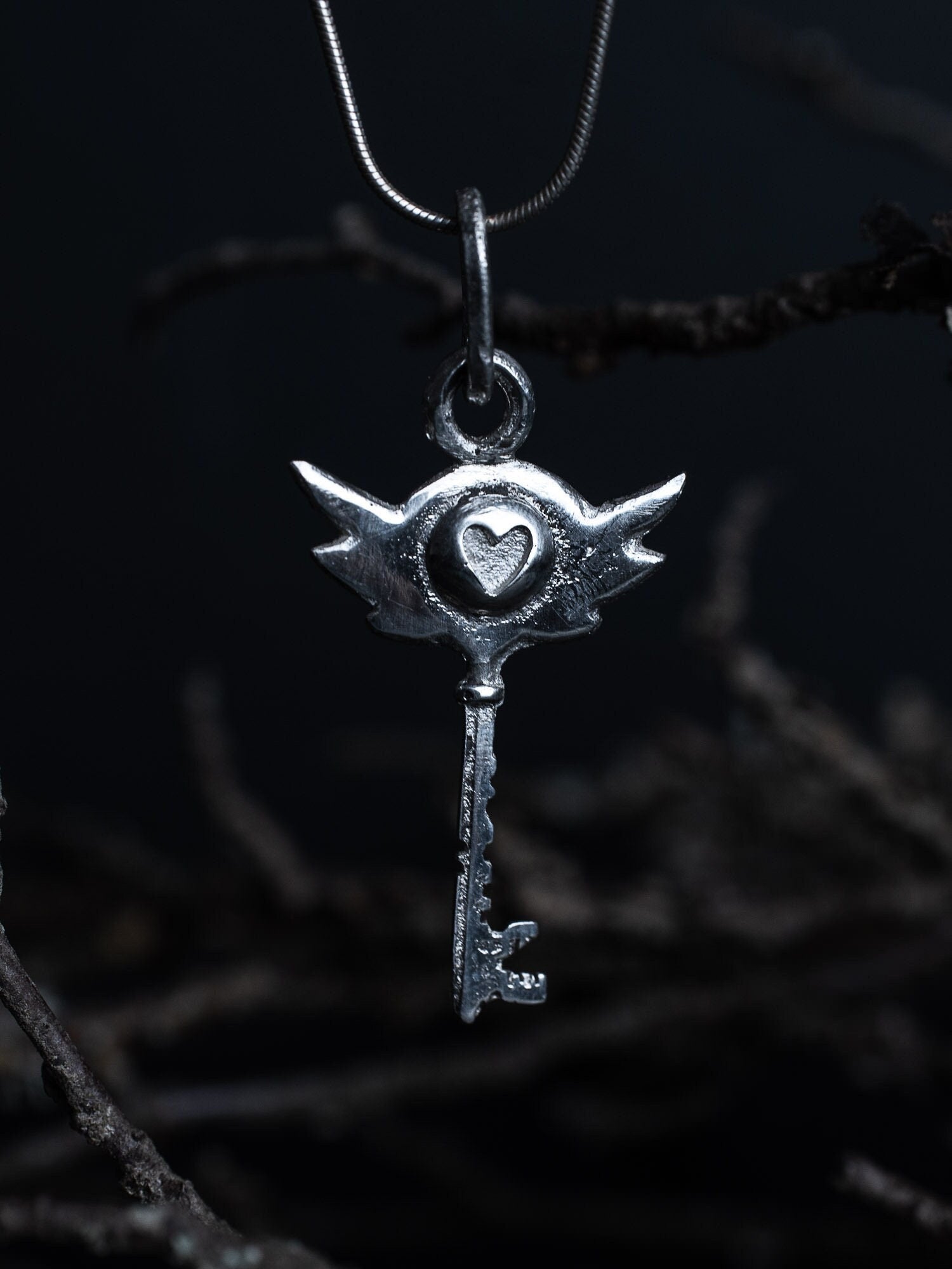 Hazbin Hotel room key made from solid silver as a necklace pendant