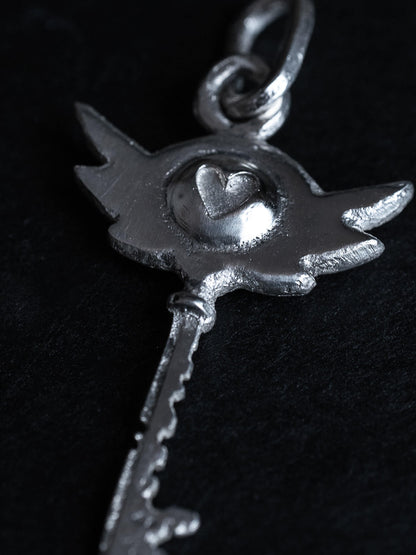 Hazbin Hotel room key made from solid silver as a necklace pendant