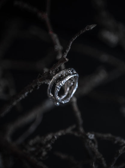 Unique silver Branch Ring made to order from real tree branches