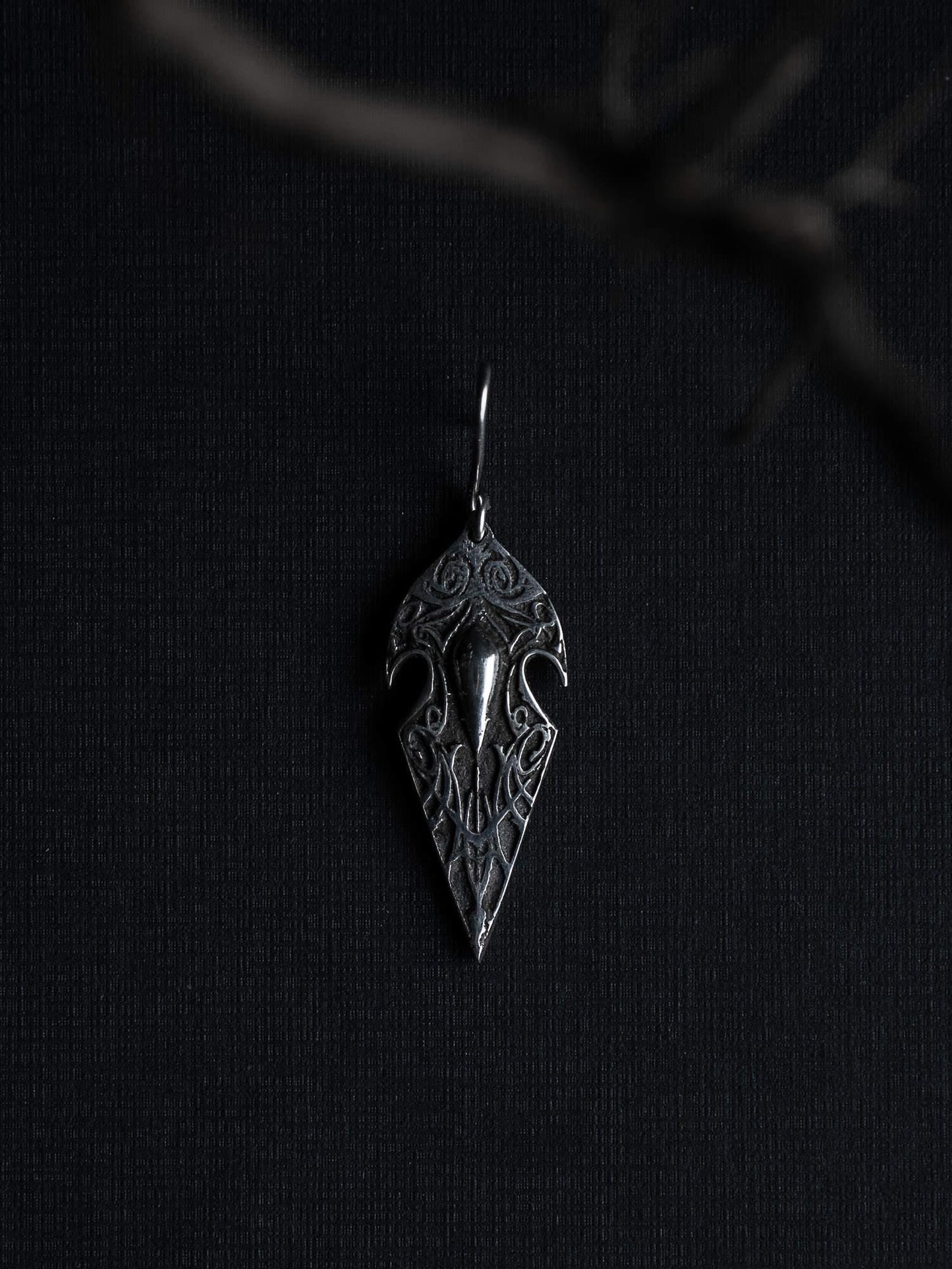 Silver Elvish Earring inspired by Noldor Design from the Lord of the Rings