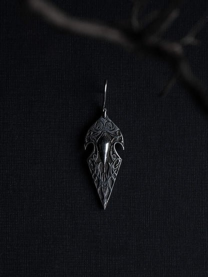 Silver Elvish Earring inspired by Noldor Design from the Lord of the Rings