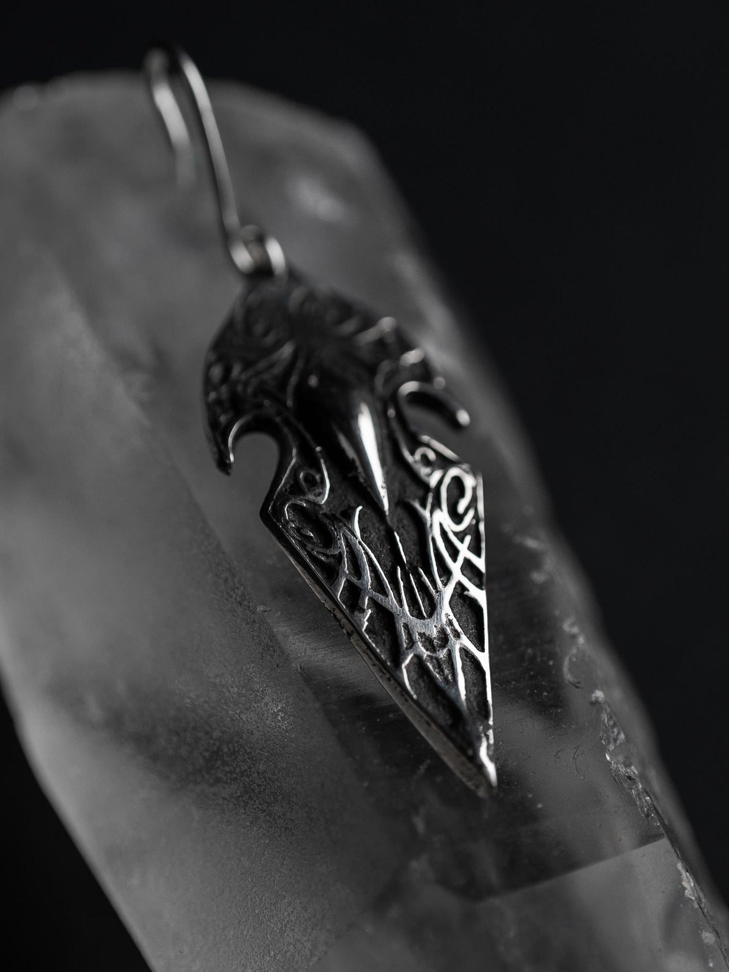 Silver Elvish Earring inspired by Noldor Design from the Lord of the Rings
