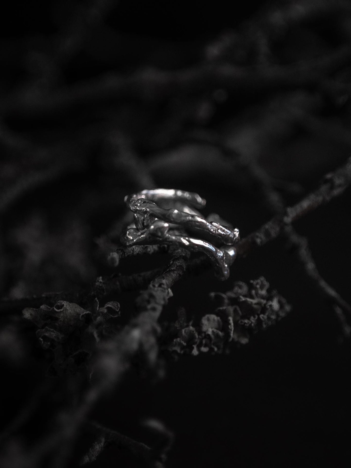 Unique silver Branch Ring made to order from real tree branches