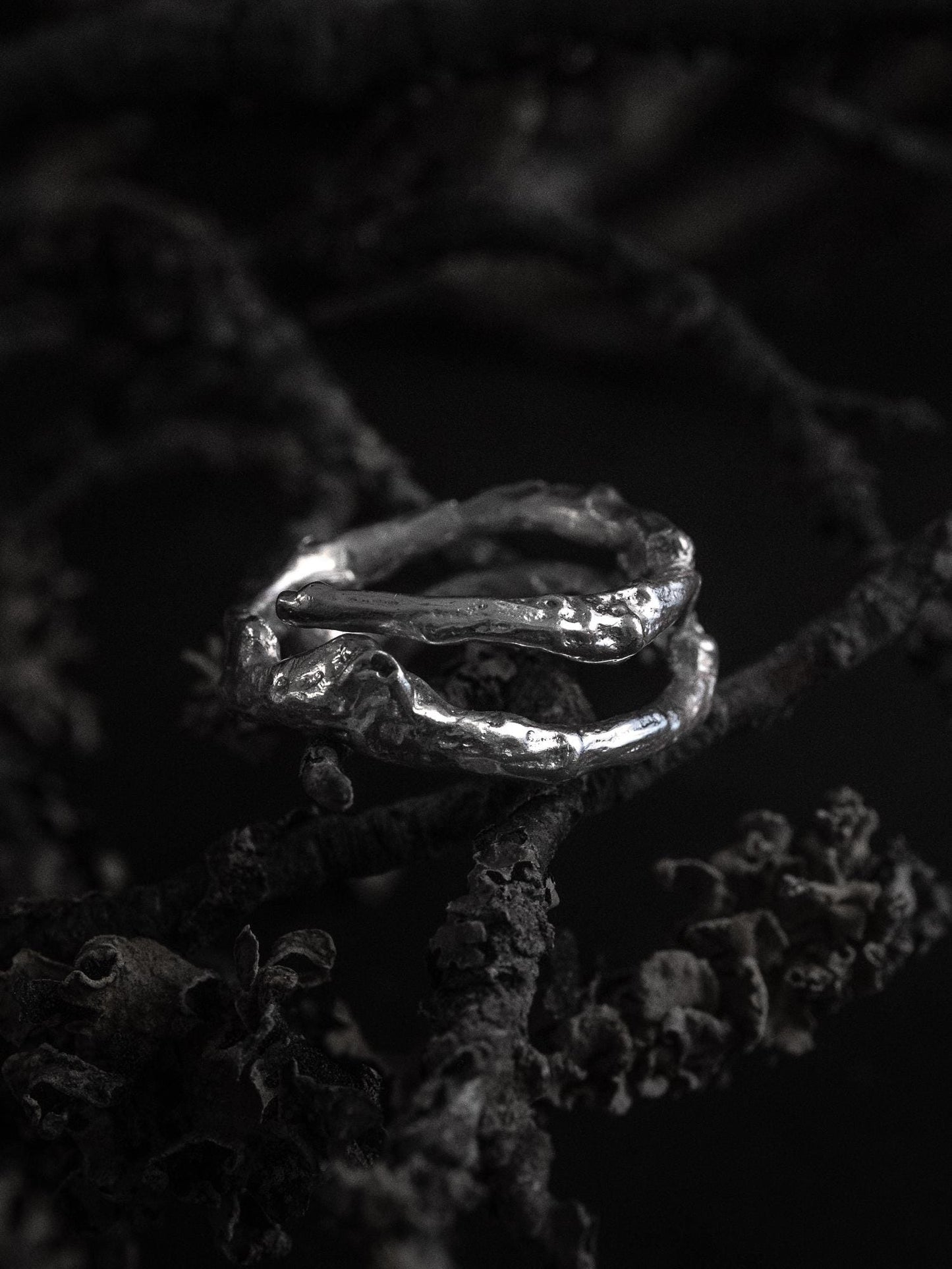 Unique silver Branch Ring made to order from real tree branches