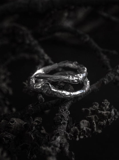 Unique silver Branch Ring made to order from real tree branches