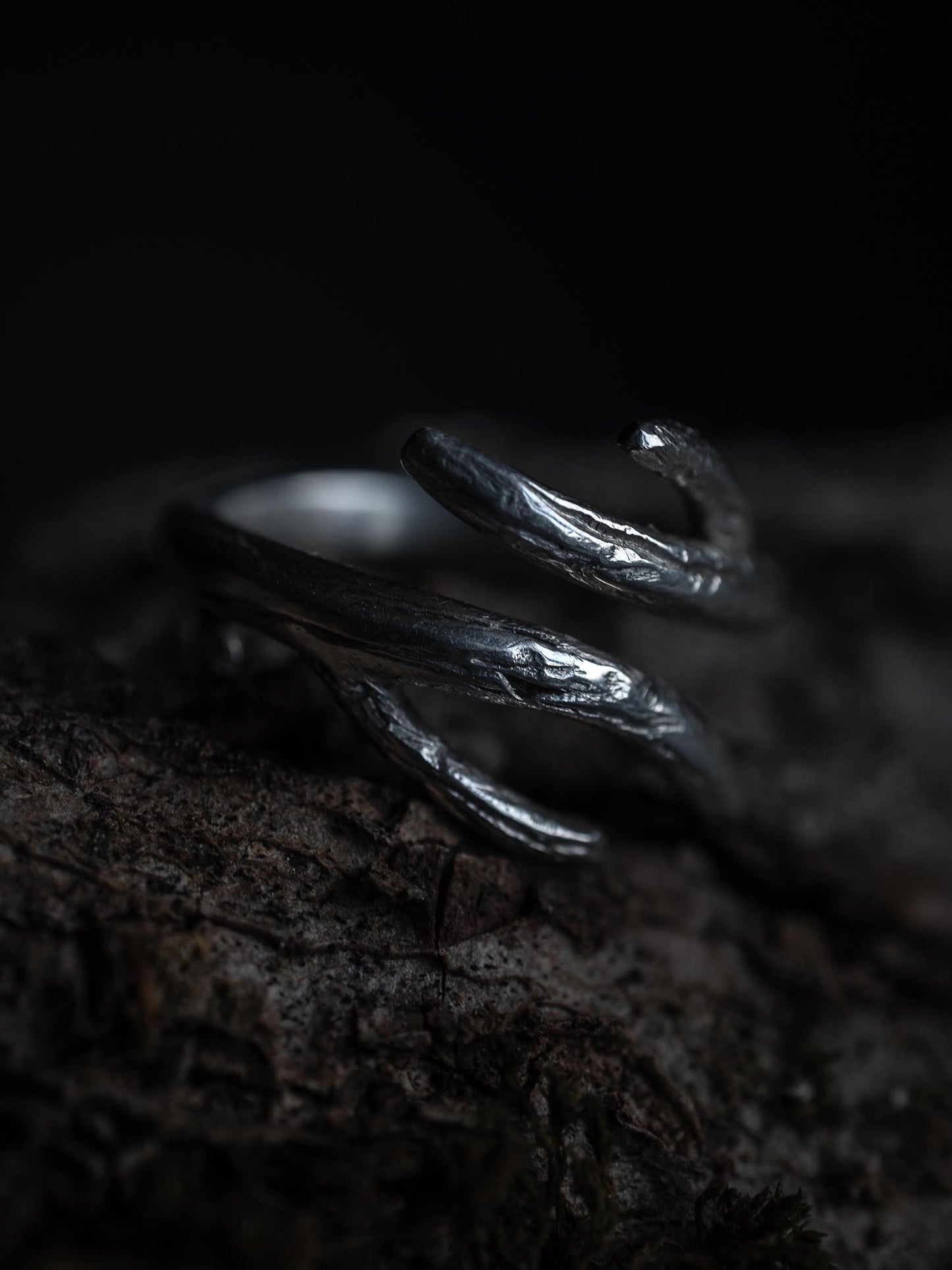 Silver Antler Ring of the Woodland King
