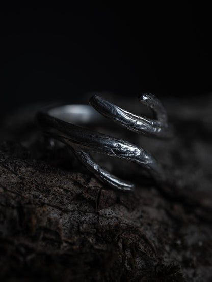 Silver Antler Ring of the Woodland King