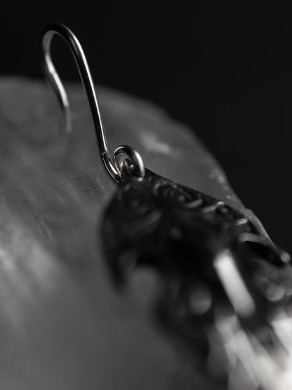 Silver Elvish Earring inspired by Noldor Design from the Lord of the Rings