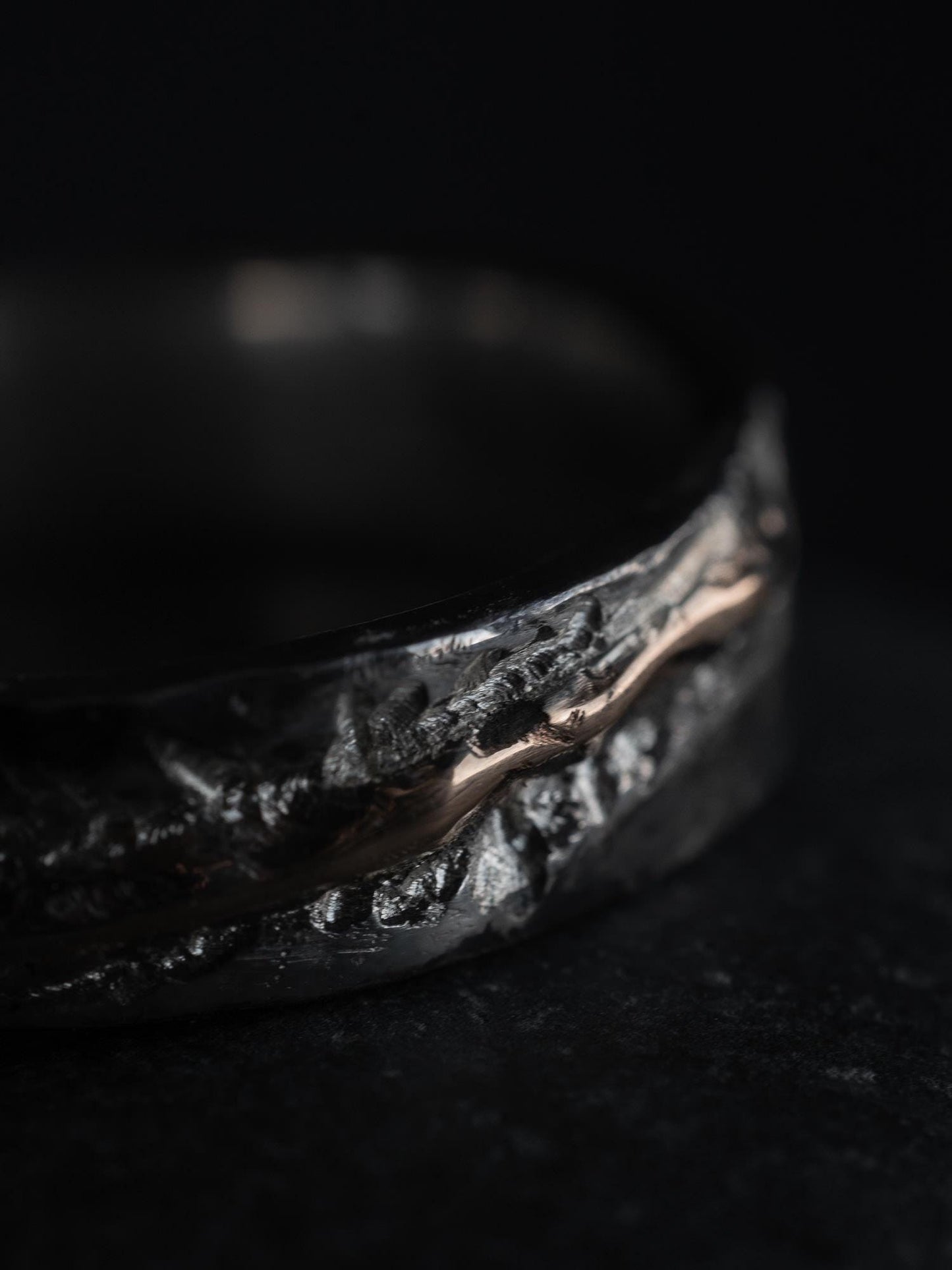 Silver & Gold Lode Ring "The Veined Scar"