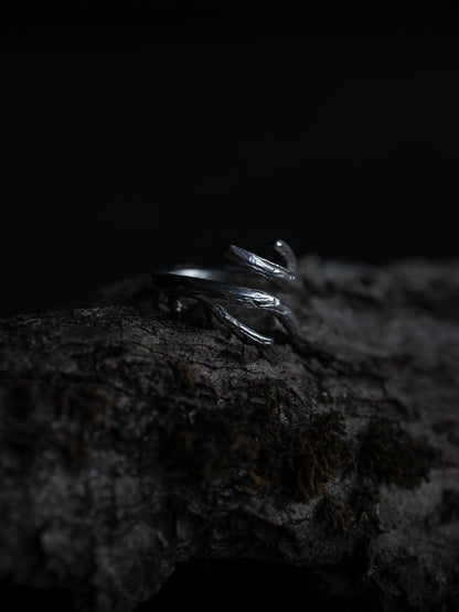 Silver Antler Ring of the Woodland King