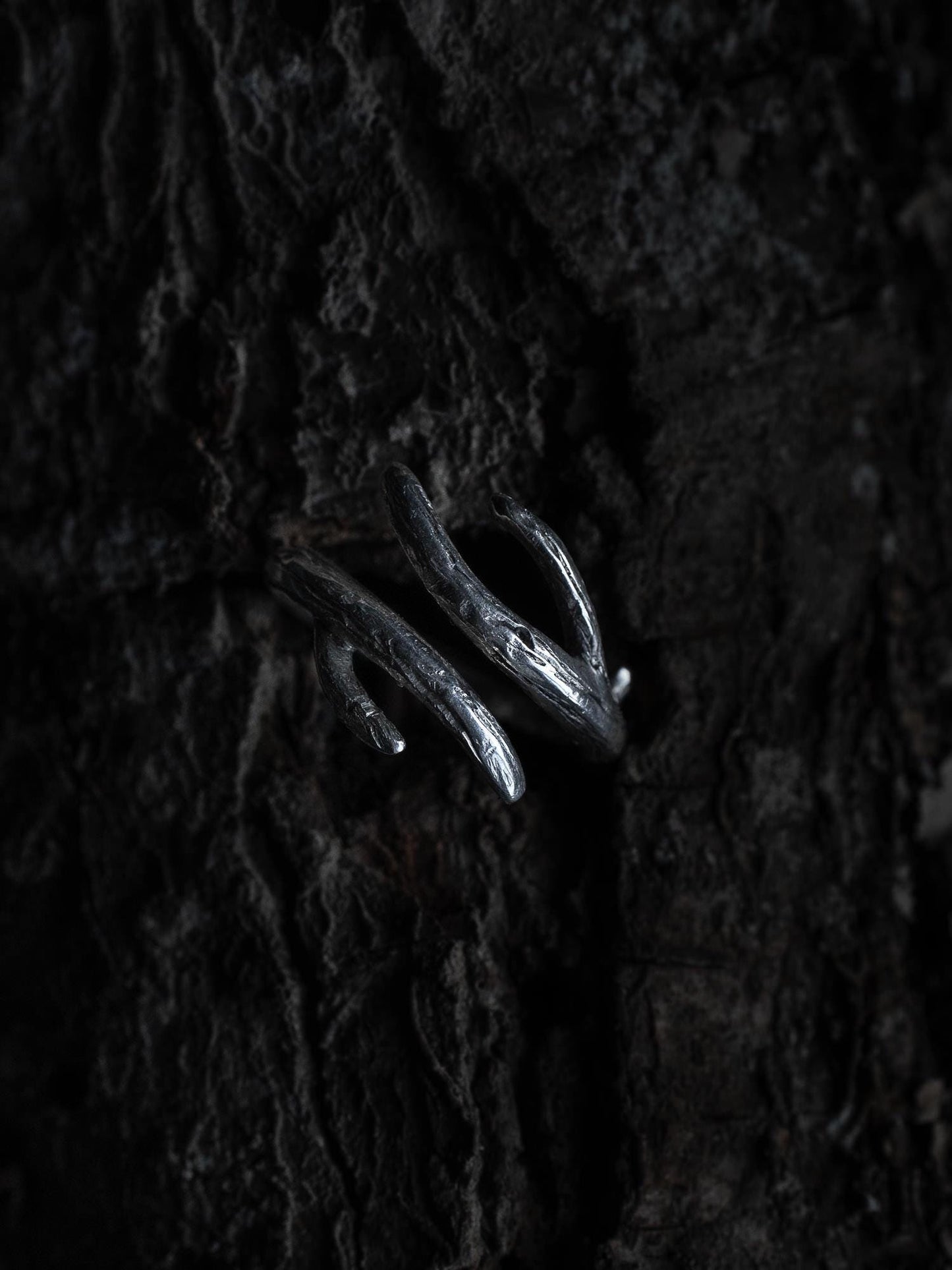 Silver Antler Ring of the Woodland King