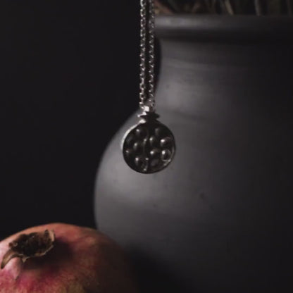 Pomegranate Pendant made from Silver inspired by Hades & Persephone Mythos